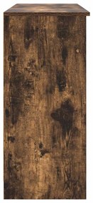 füstölt tölgy szerelt fa tálalószekrény fiókos 101x35x76 cm