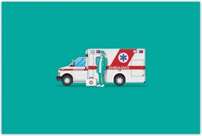 Poszterek 120x80 Mentőautó Orvos
