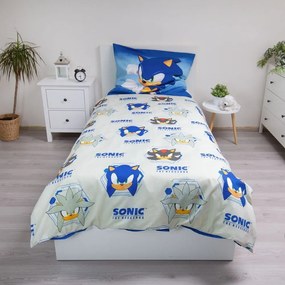 Kék egyszemélyes mikroszálas gyerek ágyneműhuzat 140x200 cm Sonic – Jerry Fabrics