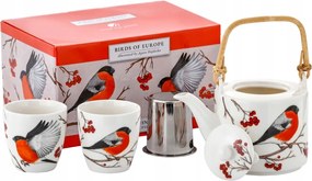 Porcelán kancsó 600 ml szűrő 2 csésze 150 ml gil Lengyel Madarak