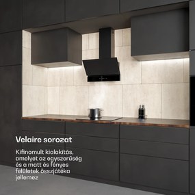 Klarstein Velaire páraelszívó, Elegáns, minimalista, nagy teljesítményű, A++ energiaosztály, 820 m³/h, 60 cm