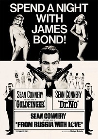 Poszter James Bond Sean Connery Goldfinger Dr. No