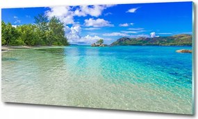 Fotó kép edzett üveg Ház a hegyekben 125x50