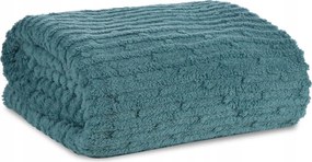 Ágytakaró pléd Róka menta 70x160 dombornyomott csíkos puha meleg