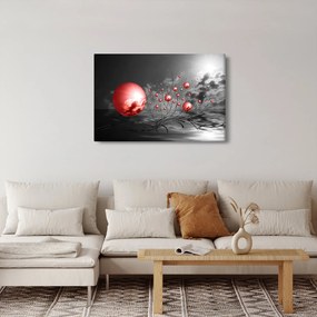 Piros gömbök képe (90x60 cm)