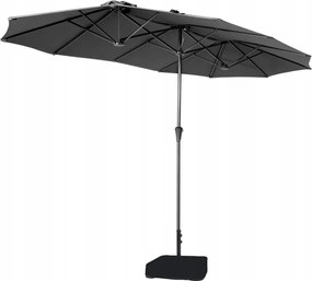 Kerti Napernyő Prémium Szürke 400 x 220 CM Állvány