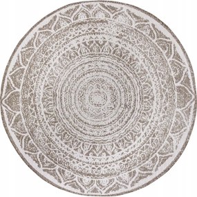 Kerek szőnyeg, bézs lapos, Siruma 140cm