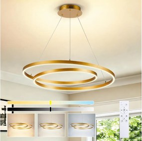 BRILAGI-LED Fényerőszabályozható függeszték kábelen TWISTER LED/75W/230V 3000-6000K arany +Távirányító