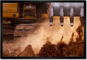 Poszterek keretben 60x40 Kotrógép kanál földdel