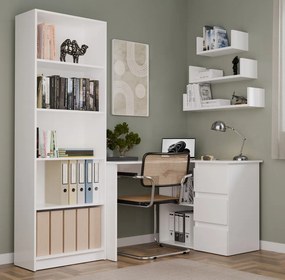 NICEA íróasztal 120x48.5x75 cm, jobbos, fehér