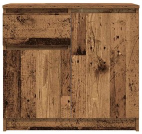 antik fa szerelt fa tálalószekrény fiókos 71x35x65 cm