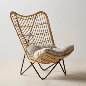 Natúr színű szőtt fotel – Ixia