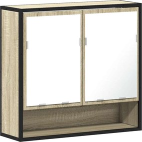 vidaXL sonoma tölgyfa fürdőszobai tükrös szekrény 65 x 20 x 60 cm