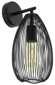 Eglo 49143 Clevedon fali lámpa, fekete, E27 foglalattal, max. 1x60W, IP20