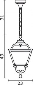 Novolux INDURA MINI 4 149G-G05X1A-02 Függőlámpa 1x42W/E27 IP55