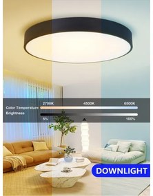 Immax NEO 07203L-LED Dimmelhető mennyezeti lámpa RONDATE 65W/230V Tuya fekete + távirányító