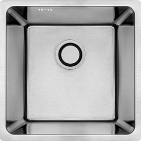 Acél Mosogató 44x44 Süllyesztett/függesztett Inox 1 Rekeszes Laveo