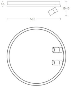 Zambelis 22014 - LED Dimmelhető mennyezeti lámpa LED/71W/230V fekete