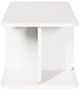 Dohányzóasztal Fehér 80 x 39,5 x 33,5 cm Tömör fenyőfa