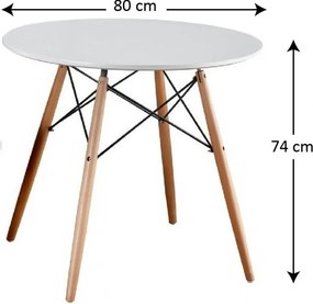 GAMIN II NEW modern 80cm étkezőszett 4 étkezőszékkel