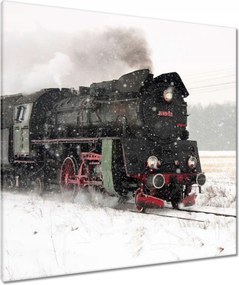 Vászonkép 90x90 Vonat Ol49-59 télen