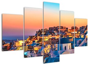 Kép - Santorini alkonyatkor (150x105 cm)