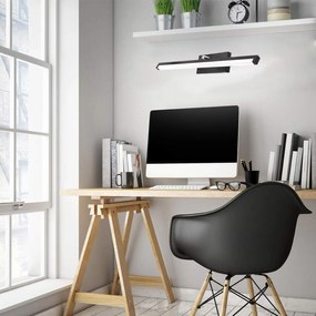 LED FÜRDŐSZOBA LÁMPA TÜKÖR fölötti 12W 50cm APP373-1W Fekete