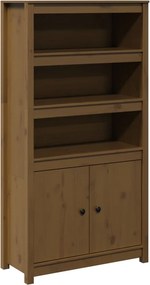 vidaXL mézbarna tömör fenyőfa magasszekrény 80 x 35 x 154 cm