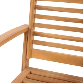 Kerti székek 2 pcs Természetes 60 x 65 x 76.5 cm Tömör tíkfa