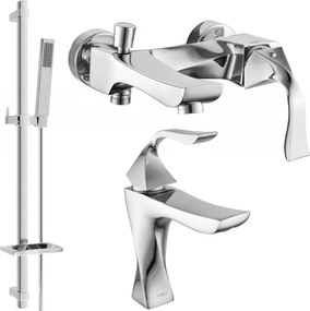 Mexen Estrella DQ02 fürdőkád készlet, króm - 72303DQ02-00