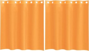 vidaXL 2 db narancssárga fátyolfüggönyök rojtokkal 140x140 cm