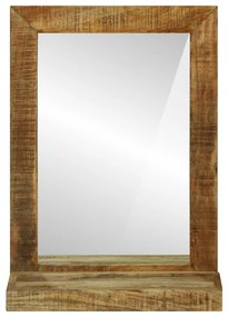 Fürdőszobai tükör 50x22x70 cm Tömör durva mangófából