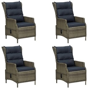 vidaXL 5 részes barna kerti étkezőgarnitúra