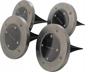 4x LED-es kerti lámpa Napelemes Lámpatest Beszúrható Szürkület érzékelő