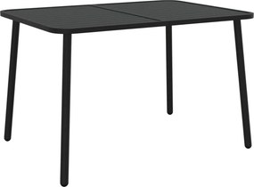 vidaXL antracitszürke acél kerti asztal 110 x 80 x 71 cm