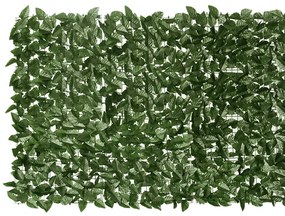 sötétzöld leveles erkélyparaván 600 x 100 cm