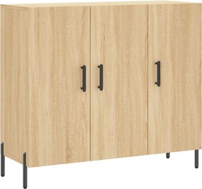 vidaXL sonoma tölgy színű szerelt fa tálalószekrény 90 x 34 x 80 cm