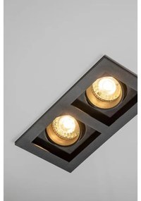 Lámpa Mennyezeti lámpatest RUBIO IP20, 187x102mm, dupla, négyzet, fekete