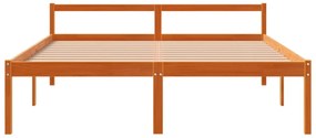 viaszbarna tömör fenyőfa időseknek való ágy 150 x 200 cm