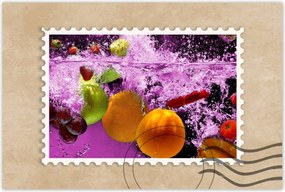 Poszterek 60x40 Gyümölcsök esnek a vízbe