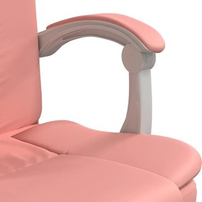 vidaXL rózsaszín műbőr dönthető irodaszék
