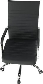 Irodai szék, textilbőr/fém, fekete/króm, FARAN