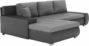 Sarokülőgarnitúra, szürke, TRAMP