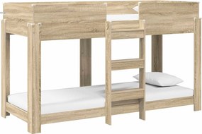 vidaXL Szükidő ágy Sonoma tölgy 75 x 190 cm Faanyag