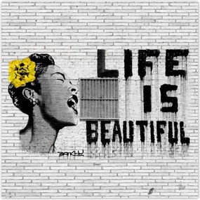 Poszterek 70x70 Banksy Life is beautiful