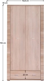 Szekrény typ 3, sonoma tölgy, GRAND