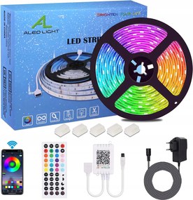 Rgb Led szalag 5m Aled Light 150 Led Bluetooth Távirányító Smd 5050