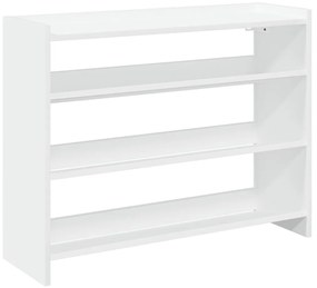 fehér szerelt fa cipőtároló szekrény 80x25x62 cm