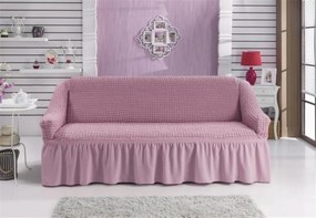 Bulsan Elasztikus kanapé huzat, poliészter, 3 személyes, rózsaszín