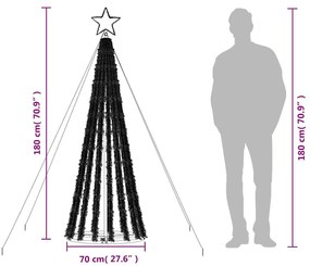 meleg fehér LED karácsonyfa 275 LED 180 cm